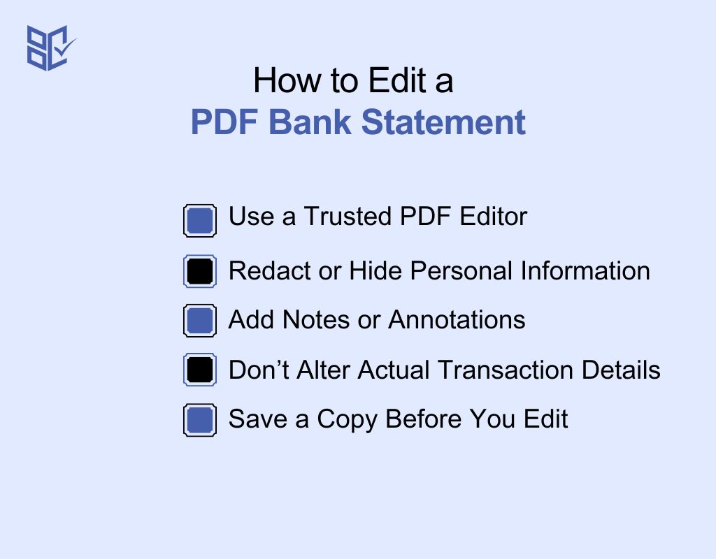 How to Edit a PDF Bank Statement